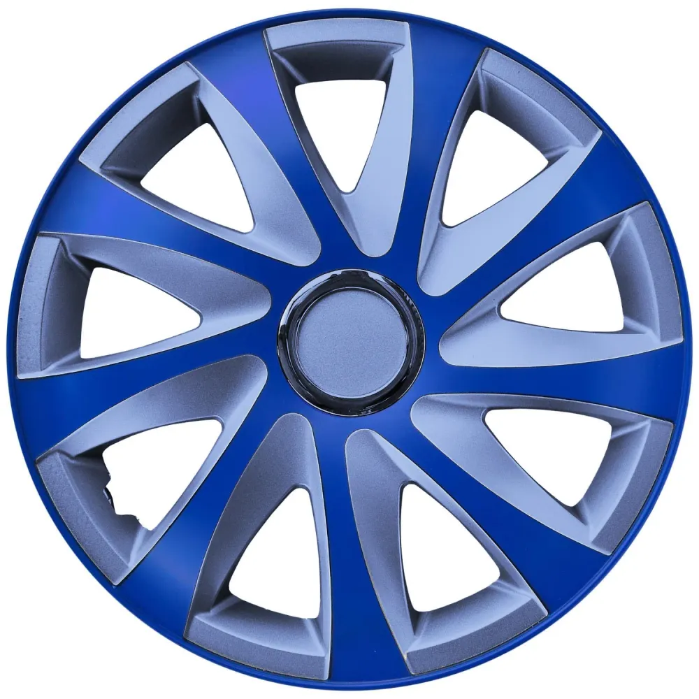 Embellecedores de rueda Embellecedores de rueda - Juego integral de 4 piezas - NRM Drift Extra - Plata y Azul - 13" pulgadas