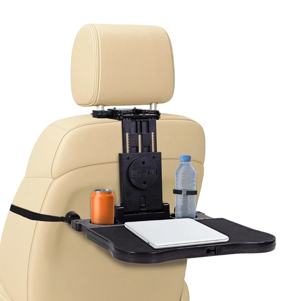 Bandeja auxiliar para coche | Ajustable | Plegable | Doble posavasos | Soporte móvil y tablet | Staycar | Mobiclinic Mater...