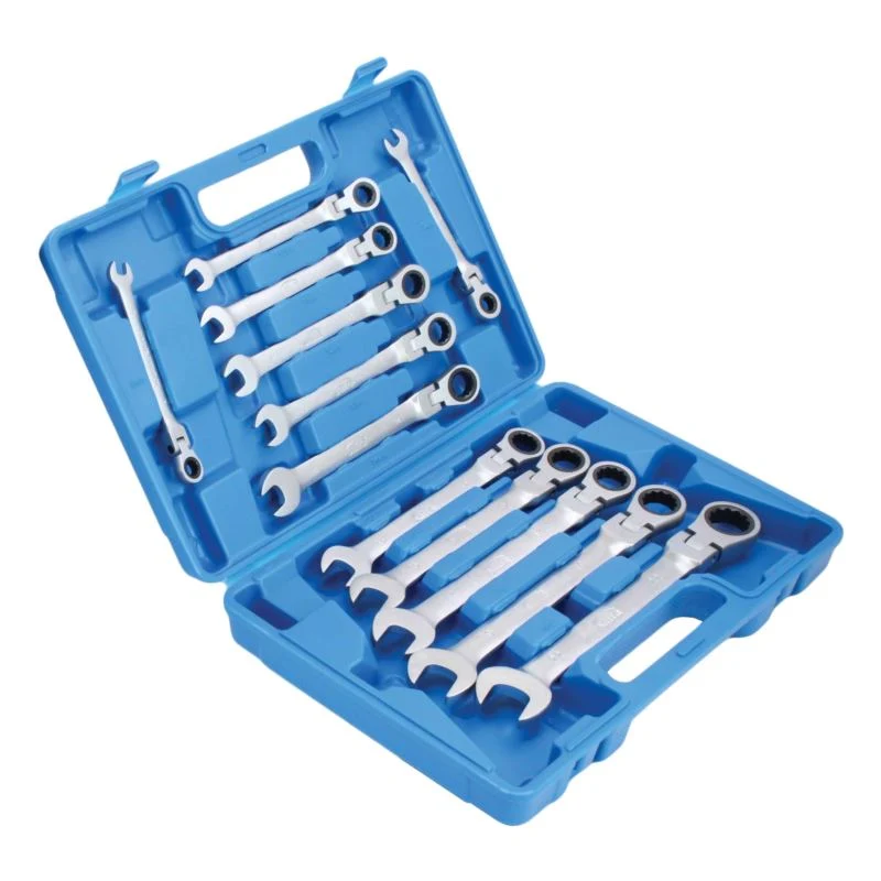 12 LLAVES COMBINADAS CON TRINQUETE / CARRACA 8-22MM [ARTICULADAS] | Impermeable |