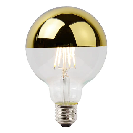 Ampolleta globo dorado transparente E27 Blanco Frío 6000K