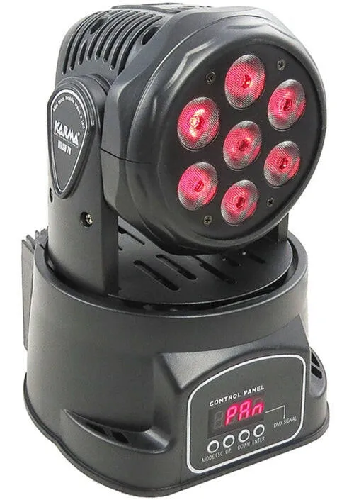 Certificado DOT/ECE Robot LED Moving Head RGBW 7x10W DMX