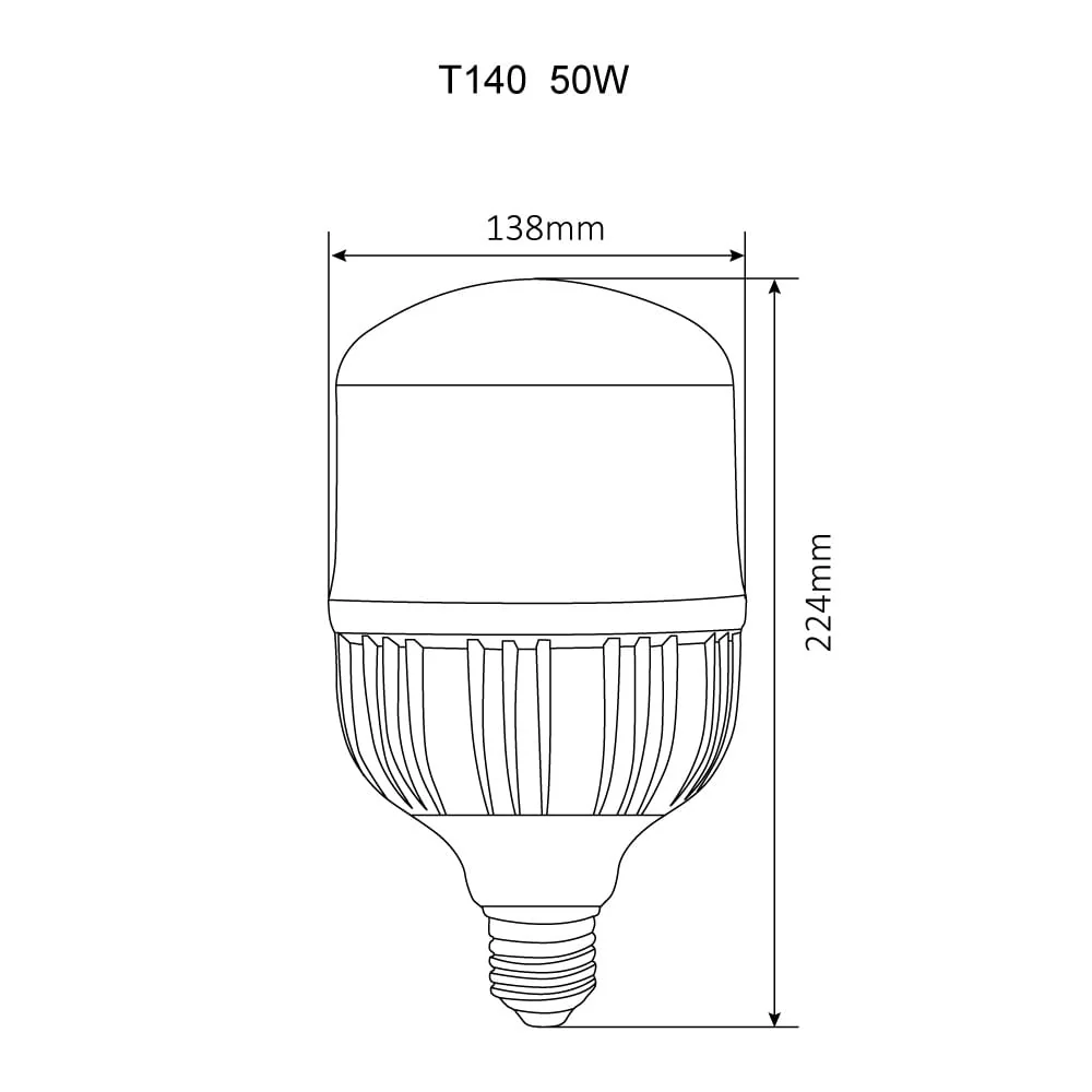 Foco LED de alta potencia, 50 W, Luz de Dí, Base E27 DOT/SAE Aprobado