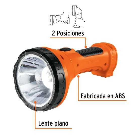 Linterna recargable de leds, 70 lúmenes para Faros Delanteros