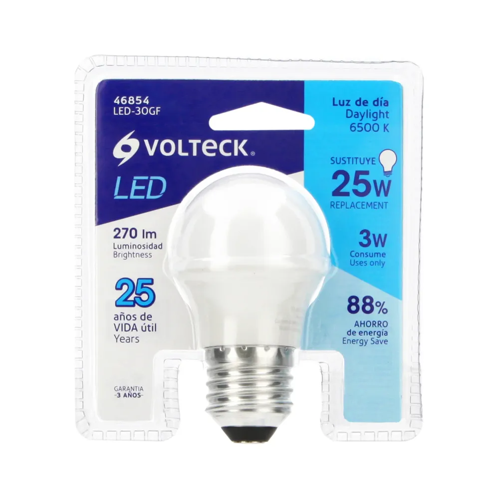 Lámpara de LED, A19, 3 W, luz de dí con Control Remoto