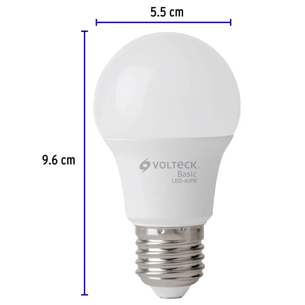 Lámpara de LED, A19, 6 W, luz de dí, Volteck Elemental