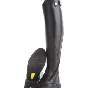 Casco de moto Maximus Riding de piel suave, negro/negro, talla 6,5, formato regular corto