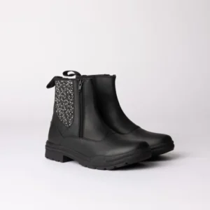 Guardabarros Reforzado Sporty Vegan Leather Jodhpur Boots Crystal-Look Details Ébano 6