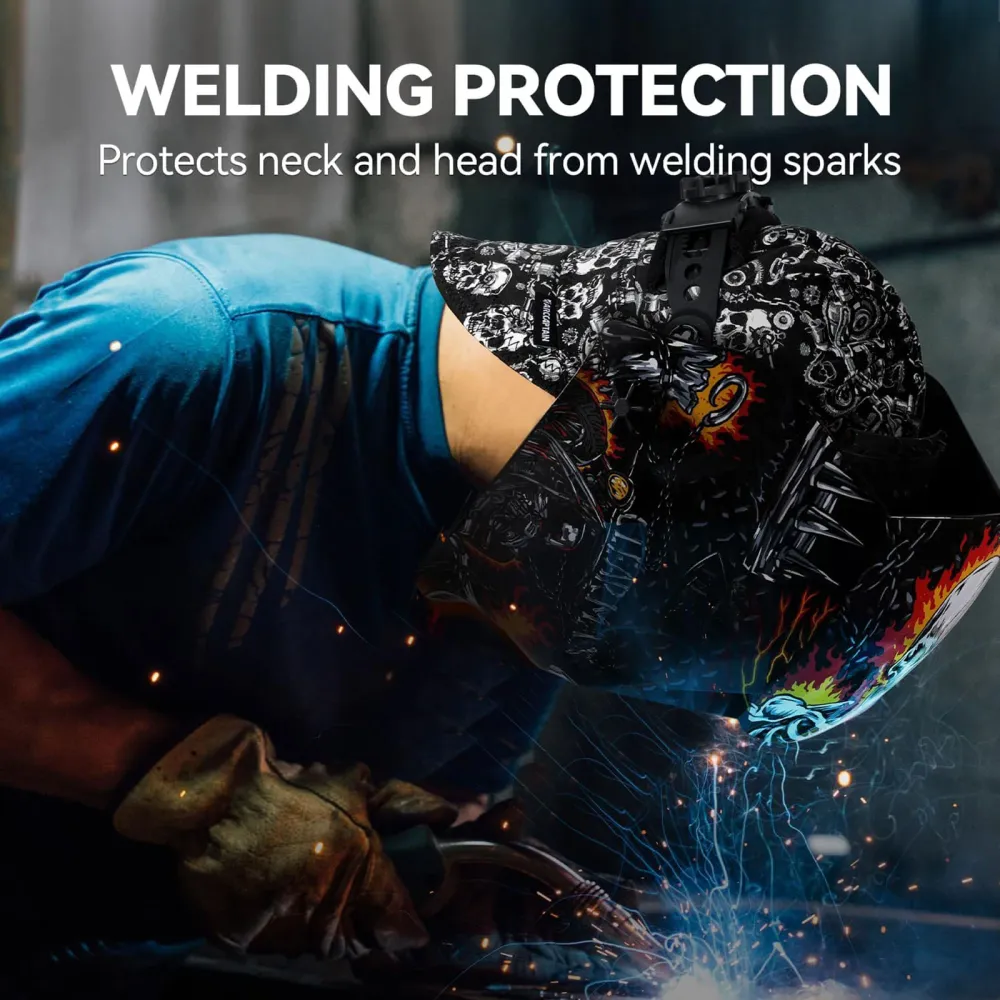 ARCCAPTAIN Reversible Welding Cap 10 oz Fireproof Algodón puro Comforts Skeleton