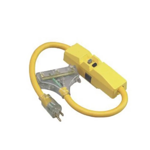 2.5' 12/3 SEOW 600V 15A Inline GFCI Cord Set Tri-Source Ámbar 30040008-6 (Pack 2)