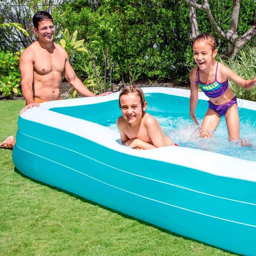 Piscina hinchable Intex rectangular 1020L +6A blanco/azul 56x183x305 cm