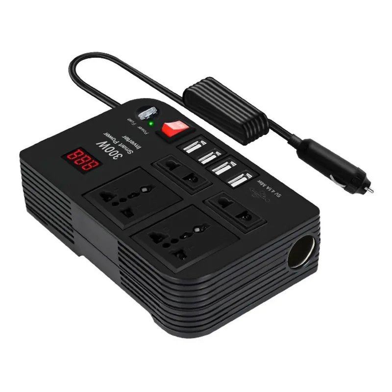 Convertidor Corriente 12v 220v Inversor De Voltaje Auto 300w Compatible con Baterías AGM/Gel
