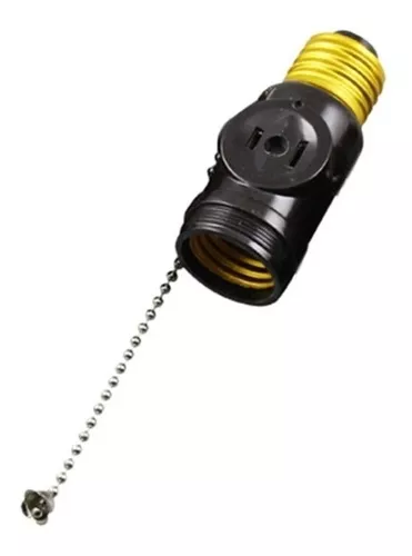 SOCKET AEREO NEGRO INTERRUPTOR CADENA "OPALUX"