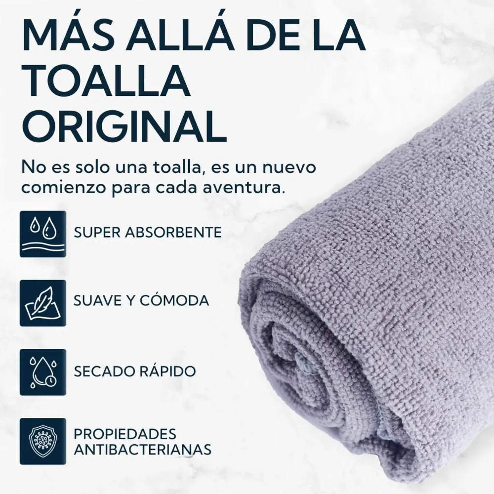 Pack Toalla y Toalla XL Microfibra Terry Gris