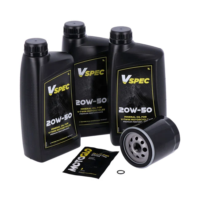 Kit Mantenimiento Aceite Motor 20W50 Mineral Para Harley-Davidson Softail Y Dyna