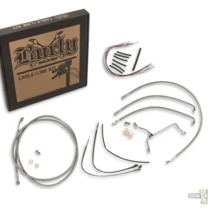 15" Bagger Bar Cable Kit Inoxidable Steel Clear Coat ABS Harley-Davidson
