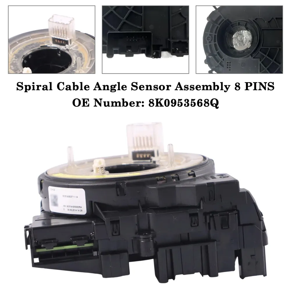 2008-2017 Audi S5 Conjunto de sensor de ángulo de cable espiral 8 PINS 8K0953568Q