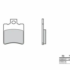 Pastillas de freno orgánicas Brembo 07003