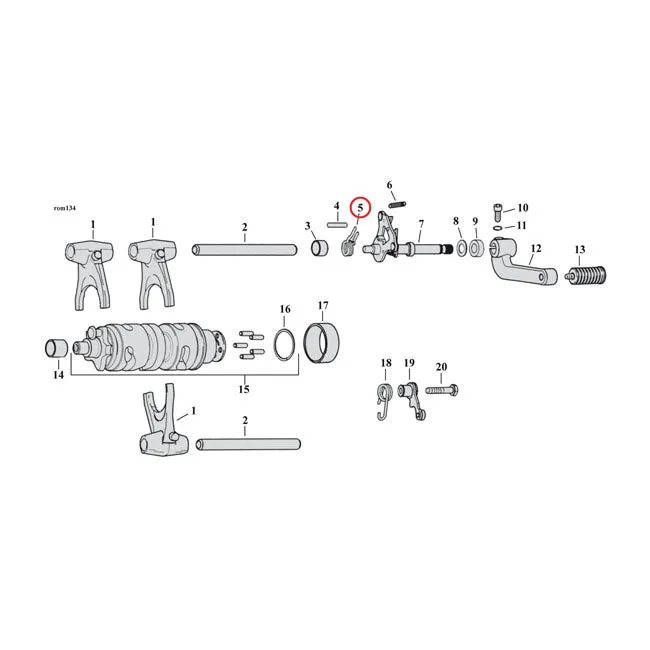 Return Spring, Shifter Harley-Davidson MCS