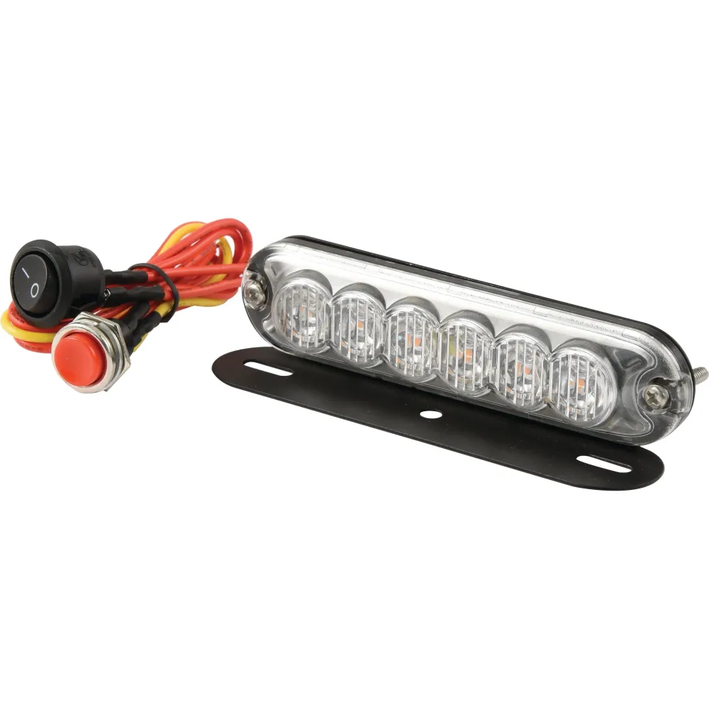 LED Slimline Hazard Light, Interference: Class 3, Function: Single Flash, Double Flash, 12-24V | Sparex Part No.S.152731
