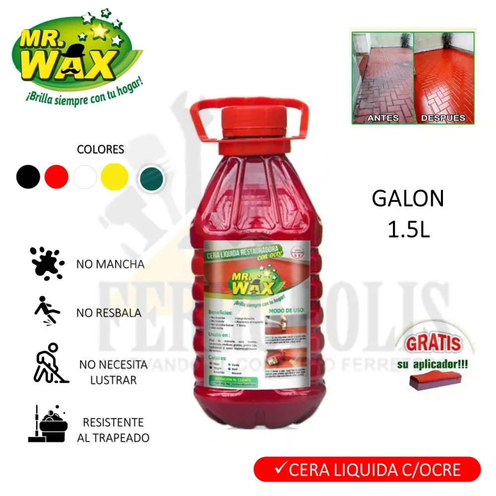 CERA MR WAX OCRE NEGRO 1.5L