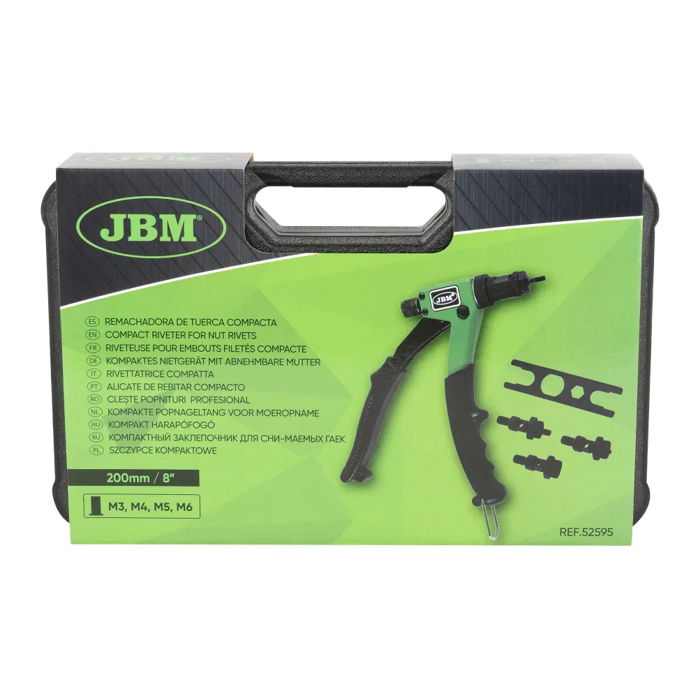 Kit Completo con Accesorios REMACHADORA TUERCA COMPACTA 200MM / 8" - 52595