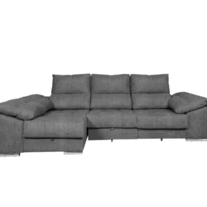 Gancho Multiusos Sofa Cama Chaise Longue Yago 275cm. Reclinable, con Arcon +2 pufs