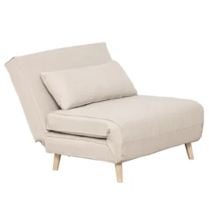 HOMCOM Sofá Cama Individual Sillón Cama con Respaldo Ajustable en 6 Posiciones Almohada Acolchada Carga 350 kg para Oficin...