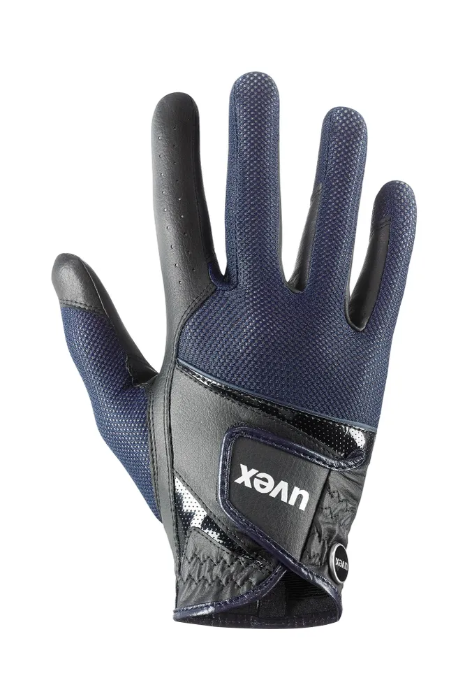 Sumair Riding Glove Black/Blue 8